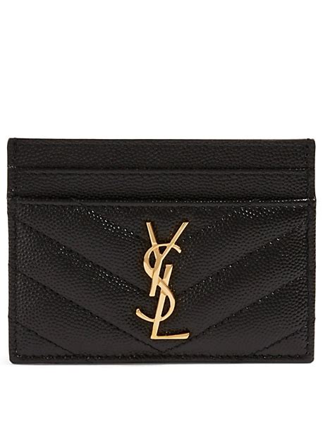 ysl - card holder - black - calf leather|CARD CASES .